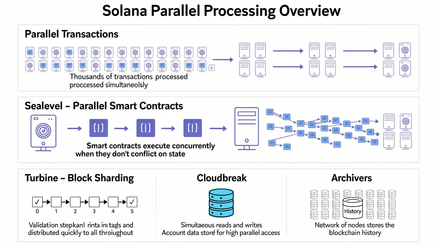 how Solana runs thousands of transactions at the same time