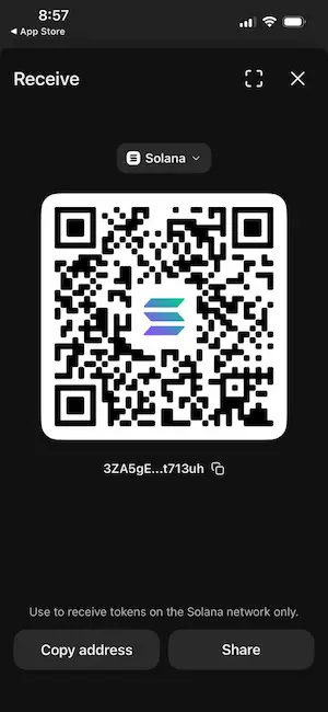 copy the receiving address from the destination wallet