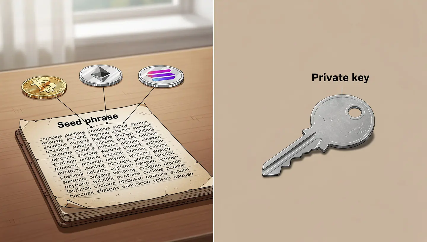 Seed phrase vs private key