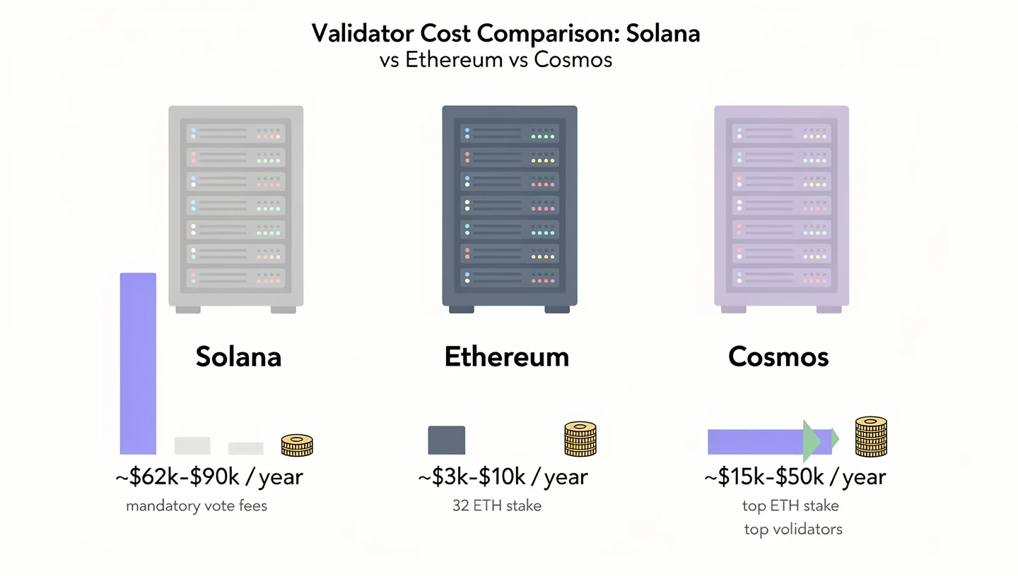 Solana Validator Node vs Ethereum and Cosmos