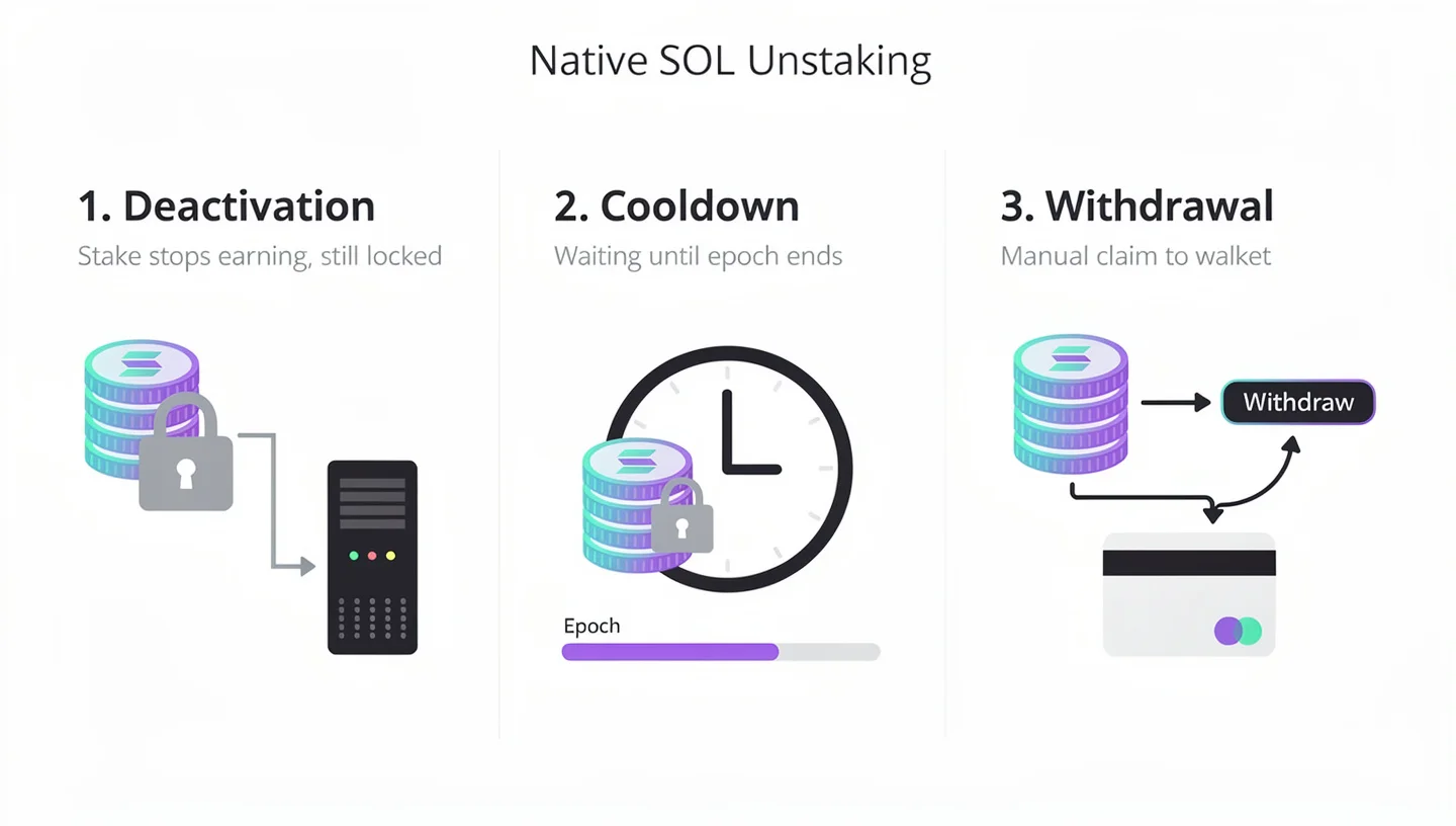 The Native Unstaking Process Sol