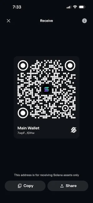Solflare wallet receive